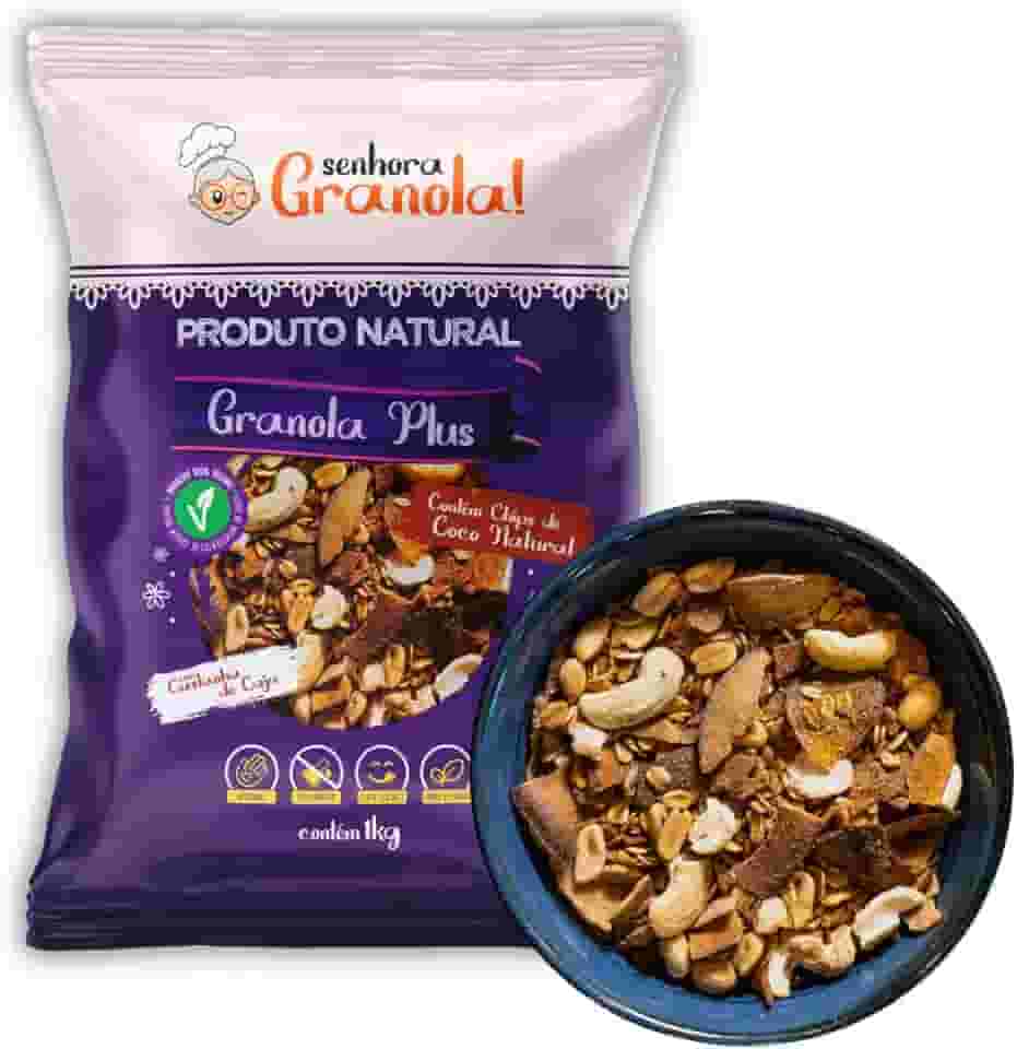 Senhora Granola Plus 1kg Artesanal Premium - Castanha de Caju e Lascas de Coco