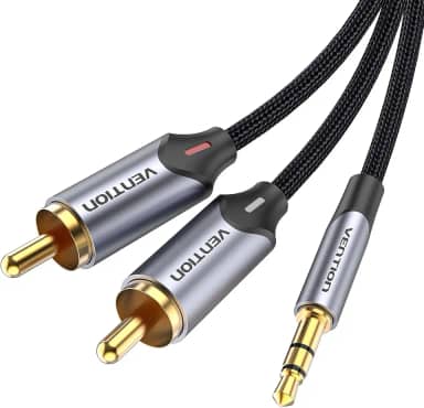 Cabo P2 Estereo Para Rca Blindado Audio Mesa Som 1,5m Metros Vention