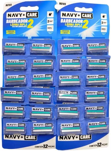 Aparelho De Barbear Navy 2 Lâminas Descartável Cartela 24 Unidades