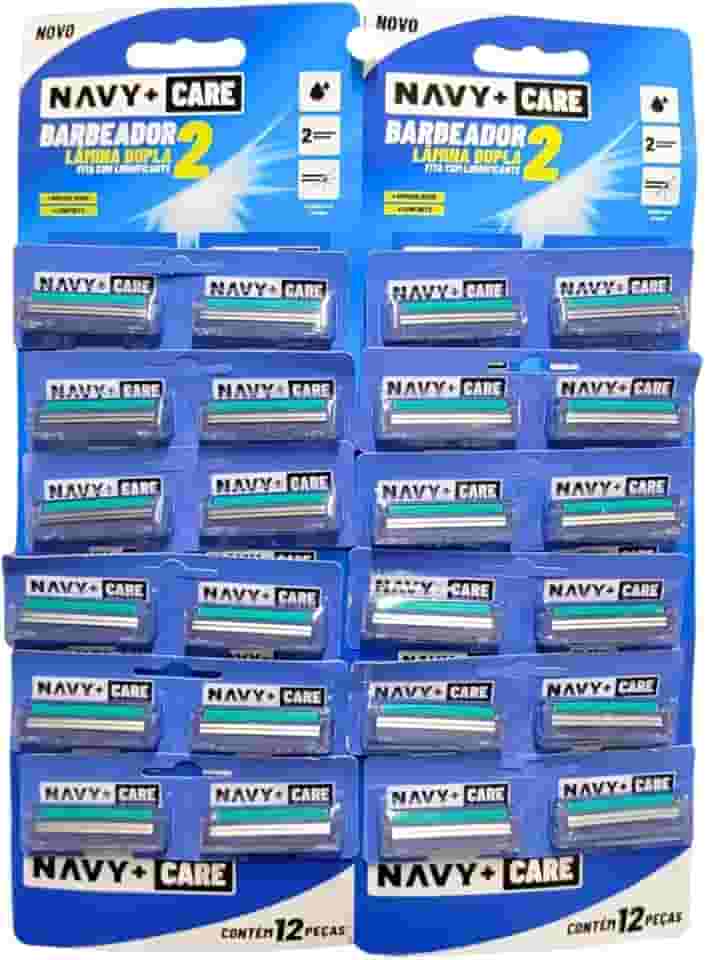 Aparelho De Barbear Navy 2 Lâminas Descartável Cartela 24 Unidades
