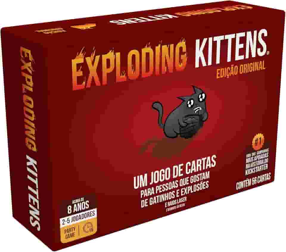Galapagos, Exploding Kittens, Jogo de Cartas para Amigos, 2 a 5 jogadores, 15 minutos por partida