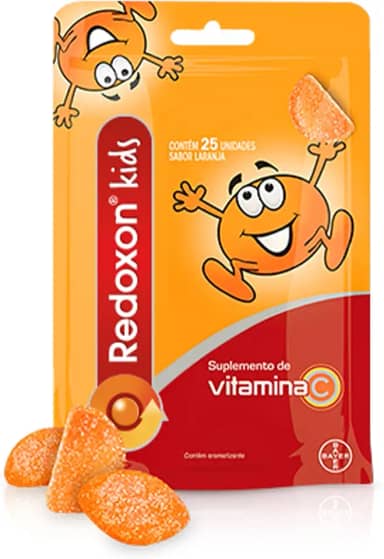Redoxon Kids Vitamina, Sabor Laranja, Contém 25 gomas