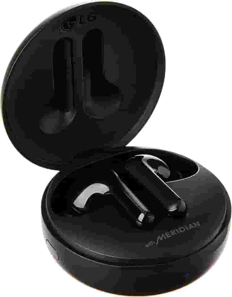 LG TONE Free FN6 - UVnano mata 99,9% das bactérias na malha do alto-falante Fones de ouvido Bluetooth sem fio com som Meridian, Microfone duplo, compatível com iPhone e Android, carregamento rápido.