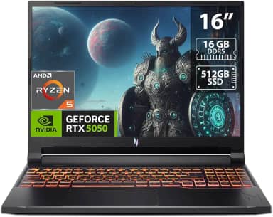 Acer Nitro V 16 Notebook Gamer, AMD Ryzen 5, 16' WUXGA 180Hz, RTX 5050 8GB, 16GB RAM DDR5, SSD 512GB, Windows 11, Preto, ANV16-42-R309