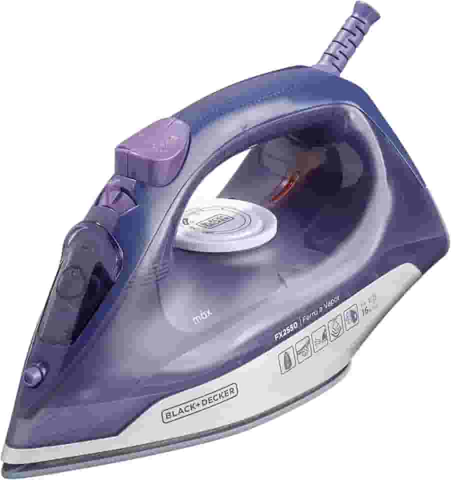 BLACK+DECKER Ferro de Passar Roupa à Seco ou à Vapor, Com Base Ceramic Gliss, Potência de 2000W, Modelo FX2550, 220V