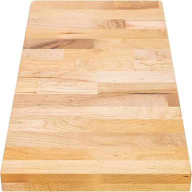 DuraSteel Tampo de mesa de madeira maciça - Bancada de bloco de açougueiro de 61 x 30 cm - Tábua de corte de madeira natural para bancada de trabalho de cozinha, bancada, balcão de charcutaria