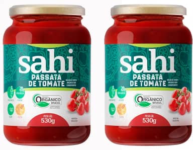 Kit 2 Passata Tomate Orgânico Certificado 530g Sahi S/conservantes