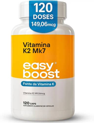 Vitamina K2 Mk7 Easy Boost 149,06mcg Menaquinona7 120 Caps