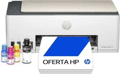Impressora Multifuncional HP Smart Tank 583 Tanque de Tinta Colorida Wi-Fi com autorreparo, USB - Impressora, Copiadora e Scanner Cor: Branco (4A8D8A)