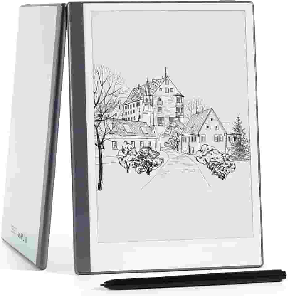 Tablet Android E-Ink ePaper, leitor de eBook Paperwhite para anotações, bloco de notas gráfico branco de papel de desenho com caneta e capa, sincronização na nuvem e transmissão de tela - Modelo Mini