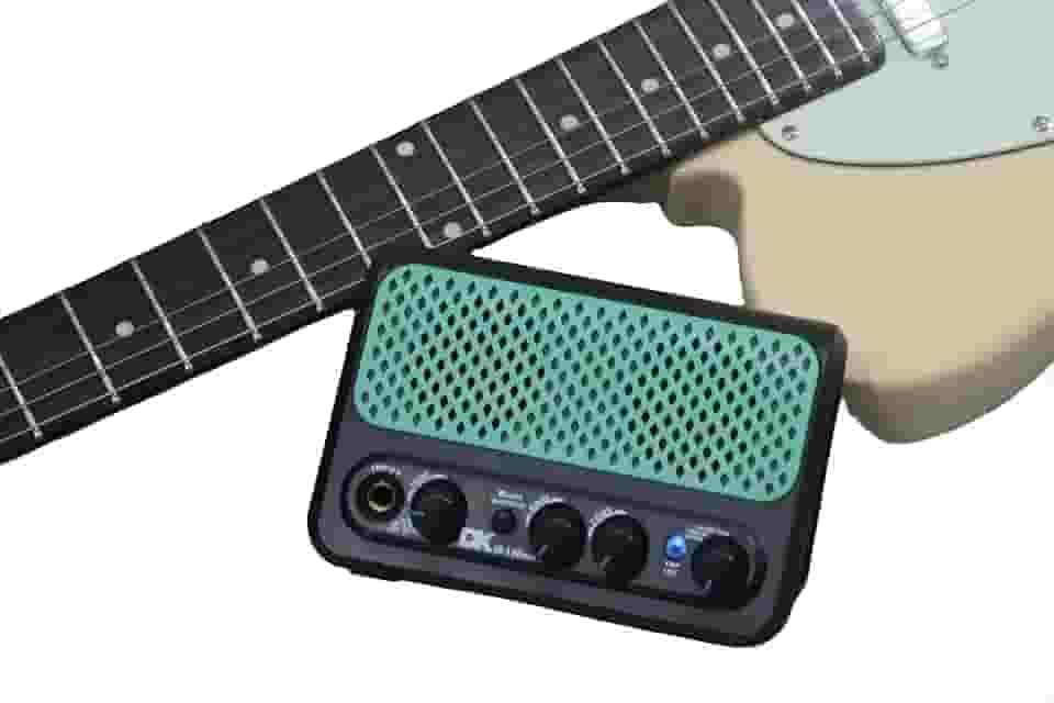 Amplificador Guitarra Portátil iG-10DMini com Bateria Eletrônica 30 Ritmos Bluetooth 10W Alto-Falante Duplo Recarregável USB-C Modos Clean/Overdrive e Entradas AUX/Fone para Prática em Casa/Viagem