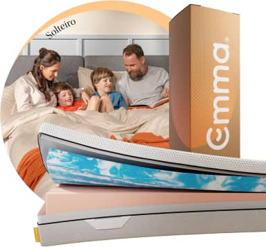 Colchão Solteiro Emma Duo Comfort – 10 anos de garantia, conforto de dupla face e suporte ideal para o seu corpo – 88x188cm.