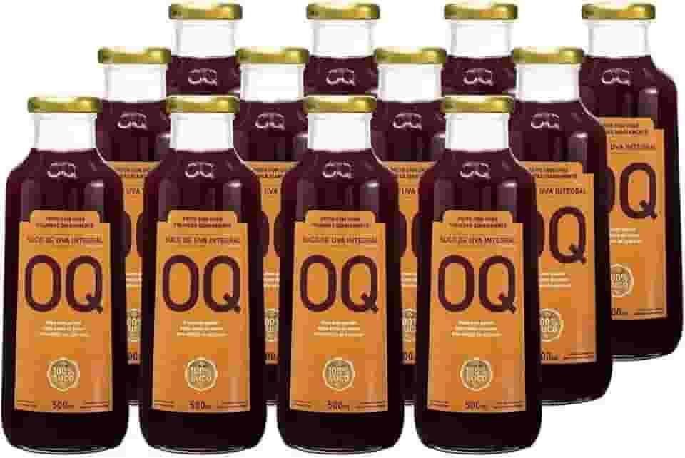Suco de Uva Integral OQ Sem Adição de Açúcar e Conservantes (500 ml - Pack 12)