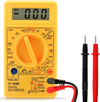 Multímetro Digital Profissional Portátil Corrente Ac e Dc Tensão 200M 600V Bateria 9V Teste com Bipe