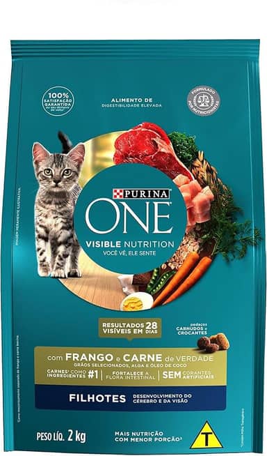 Ração Gatos Filhotes PURINA ONE Frango e Carne 2kg