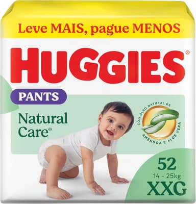 Huggies Fralda Pants Premium Natural Care G - 52 Unidades