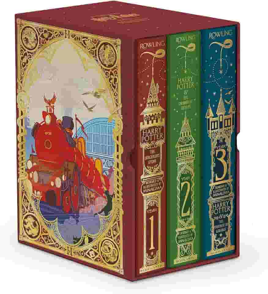 Harry Potter Books 1-3 Boxed Set (Minalima Edition) (Interactive Illustrated Edition): Harry Potter and the Sorcerer's Stone/Harry Potter and the ... ... / Harry Potter and the Prisoner of Azkaban