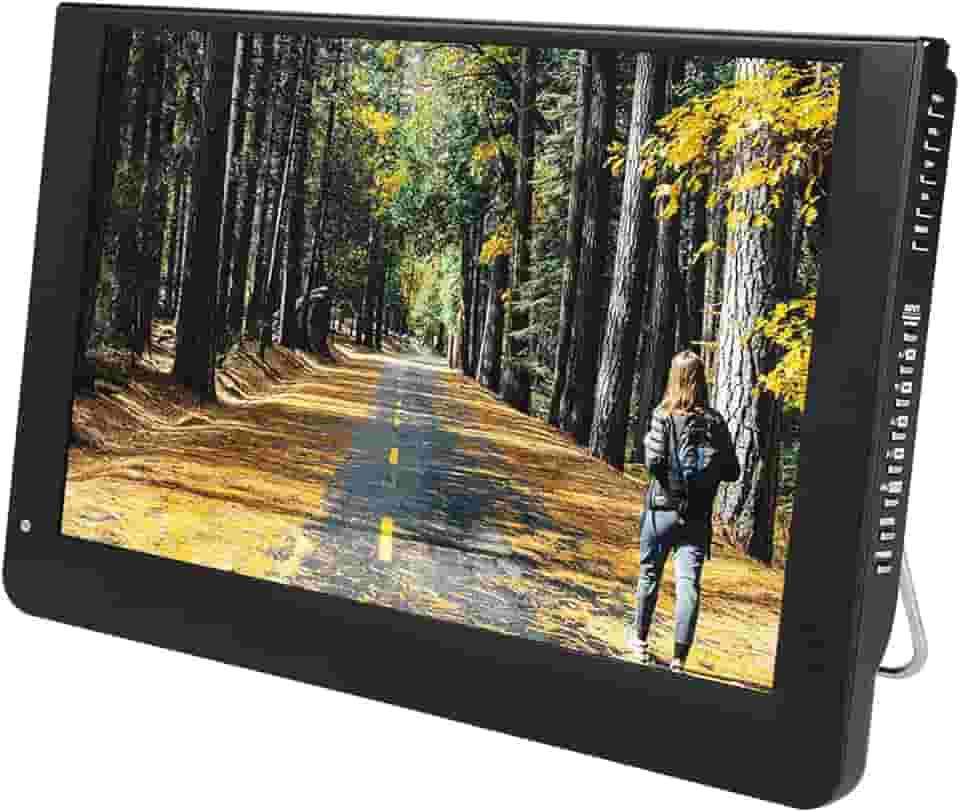 Dpofirs TV Digital Portátil de 12 Polegadas com Antena, 1080P ATSV para Viagens de Carro e Acampamento