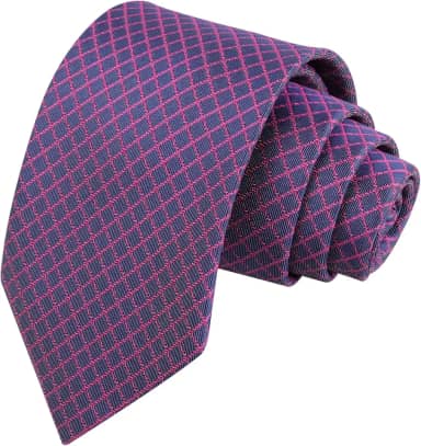 Gravata masculina clássica de 8 cm de largura com padrão quadrado, 122-5, tamanho �nico