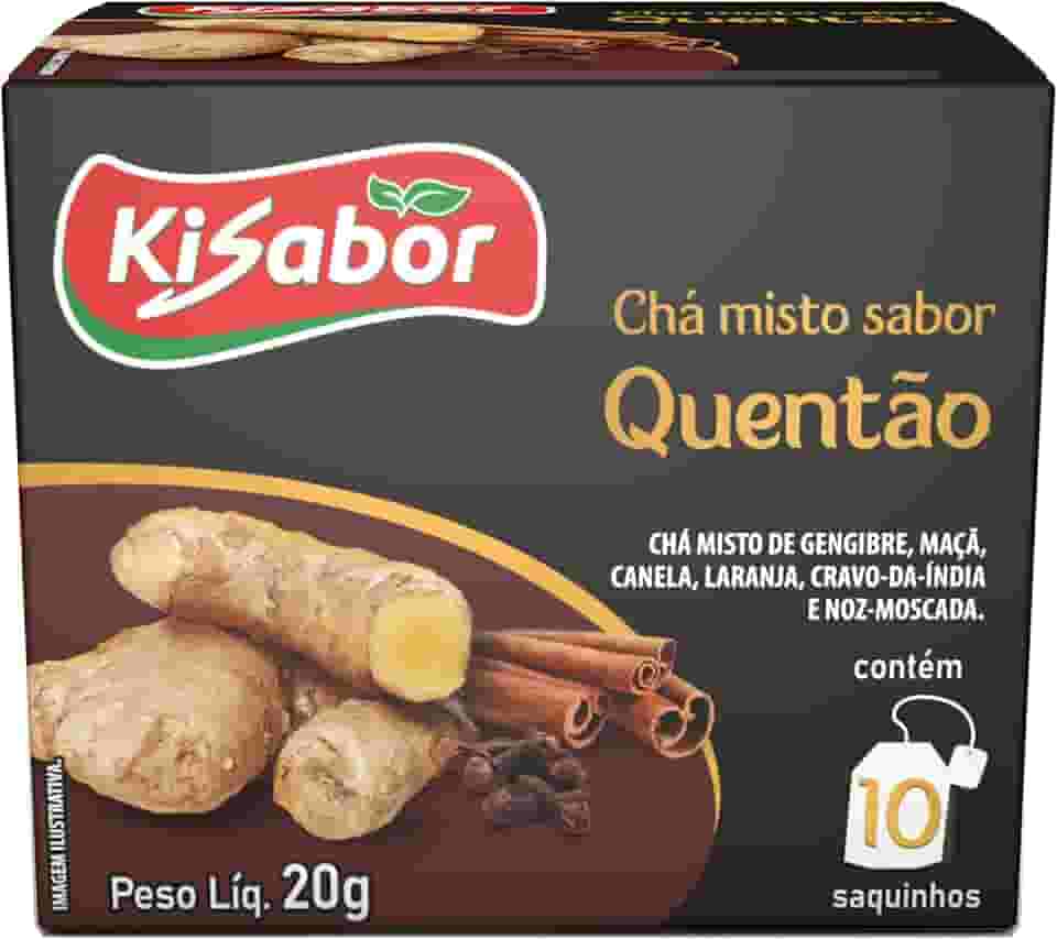 Kisabor, Chá de Gengibre, Chá Quentão, Para infusão, 20 Gramas com 10 Saquinhos