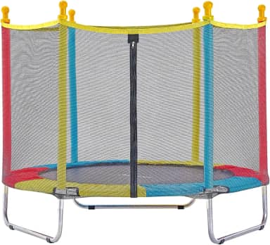 JUSTFUN, Cama Elástica Infantil 1,40M ou 1,80M Trampolim Infantil Cama Elástica Resistente Pula Pula Premium para Área Interna ou Externa Playground Brinquedo Diversão para Crianças Brincar