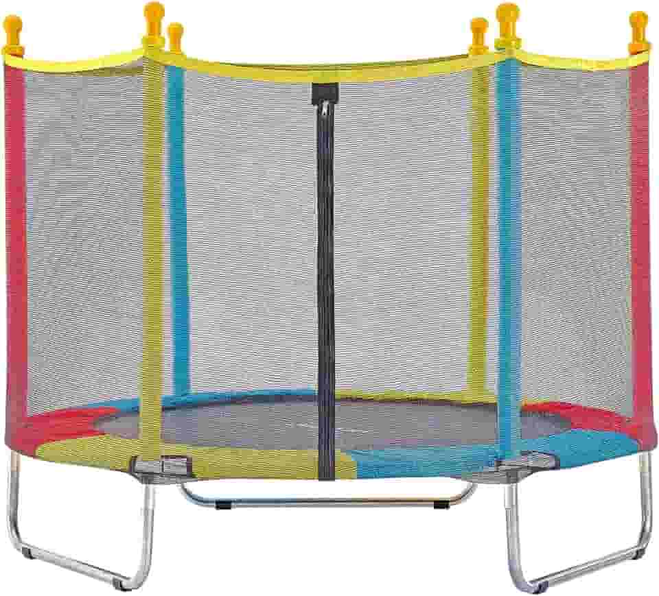 JUSTFUN, Cama Elástica Infantil 1,40M ou 1,80M Trampolim Infantil Cama Elástica Resistente Pula Pula Premium para Área Interna ou Externa Playground Brinquedo Diversão para Crianças Brincar