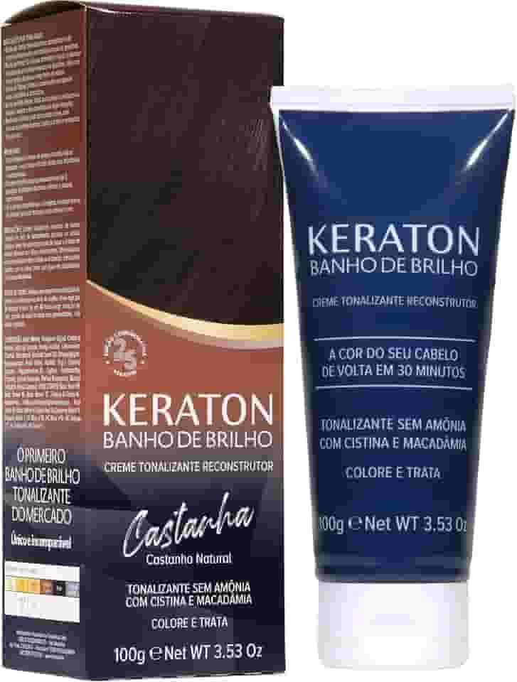 Banho De Brilho Keraton 100G Castanha