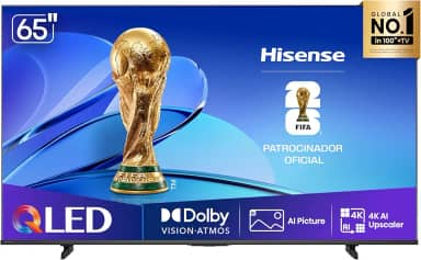 Hisense Smart TV UHD 4K QLED 65' Polegadas 65Q6QV com HDR10+, Dolby Atmos, Sports Mode, Game Mode Plus e Compatível com Alexa
