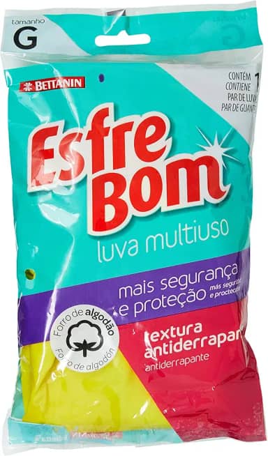 Luva Látex Multiuso, Cor Amarela