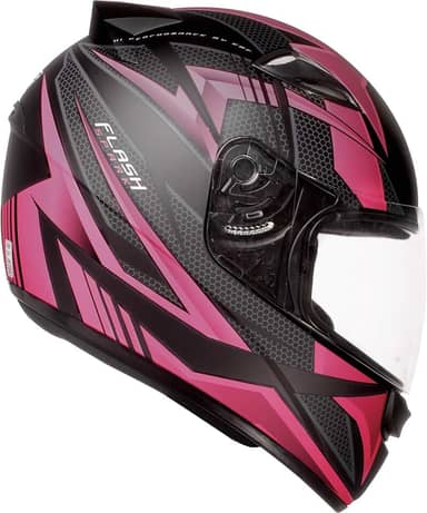 Capacete Ebf New Spark Flash 58/Preto Fosco/Rosa