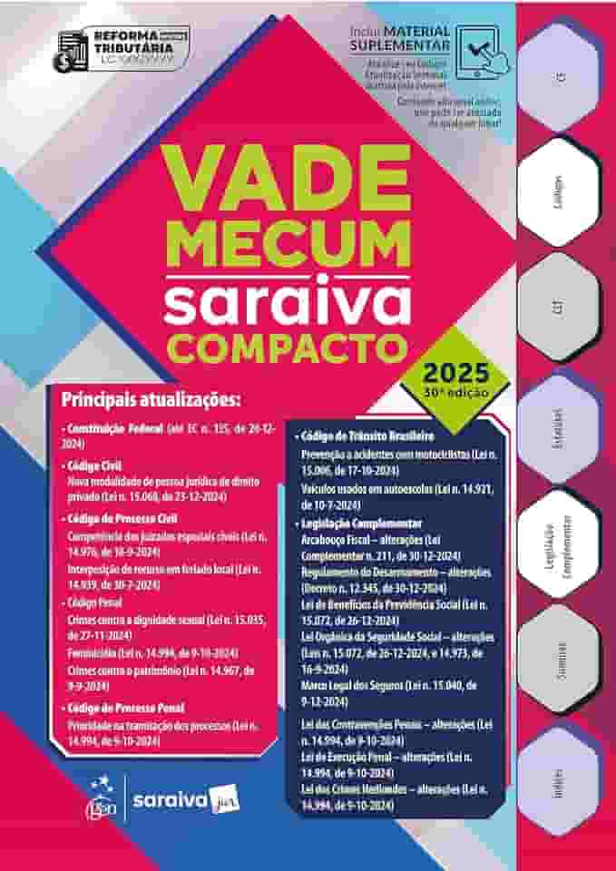 Vade Mecum Saraiva Compacto - 30ª Edição 2025