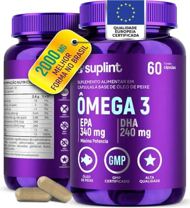Suplemento Ômega 3 2400 MG com Vitamina E | Suporte ao Sistema Imunológico | Óleo de Peixe com Omega 3 EPA & DHA | Complexo de Óleo Peixe para Homens e Mulheres | Desenvolvido na Holanda | 60 Cápsulas
