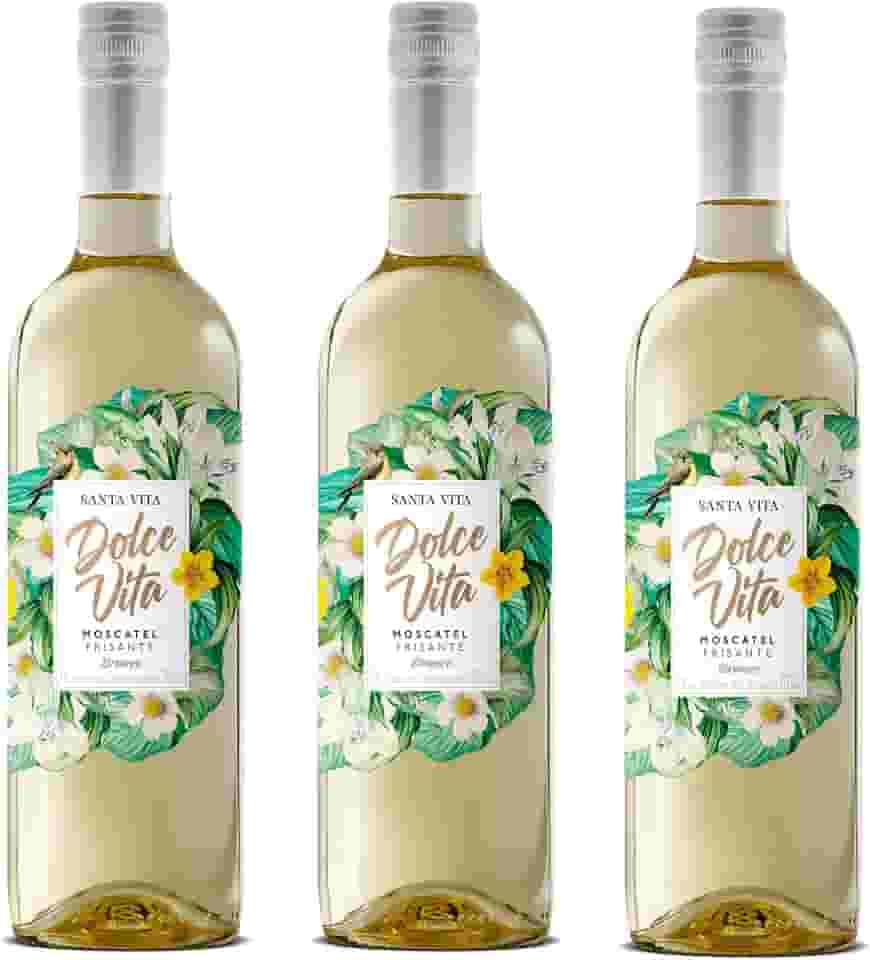 Vinho Branco Frisante Santa Vita Moscatel 750ml (3 Unidades)