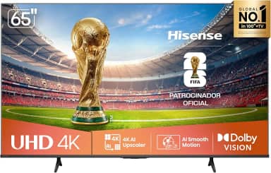 Hisense Smart TV 4K 65' Polegadas 65A6NV com Dolby Vision, HDR10, HLG, DTS Virtual X, Compatibilidade Alexa e Google Home