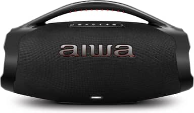 Caixa de Som Boombox Plus AIWA BBS-01-B 200W Bluetooth 5.3-200W RMS - 30 Horas de Bateria - Resistente à Poeira e Água - Preto