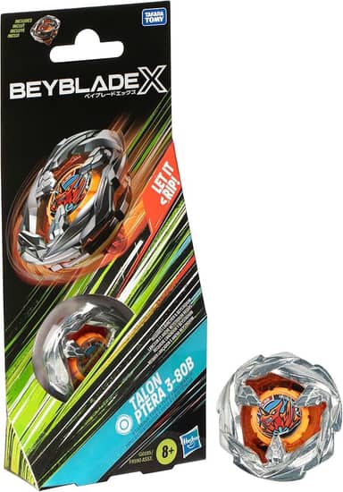 Beyblade X, Pião, Talon Ptera 3-80B - Conjunto de Brinquedo Tipo Resistência, Giro à Direita, Booster Pack - A partir de 8 Anos