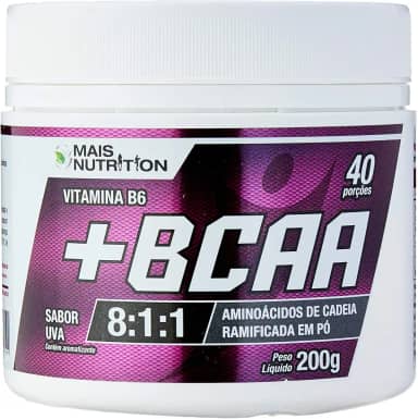 BCAA 8:1:1 200g Sabor Uva 200 gramas Mais Nutrition Aminoacido