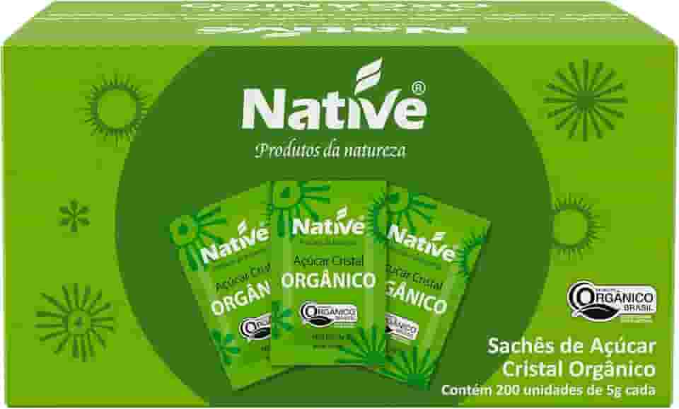 Açúcar Cristal Orgânico Native com 200 Sachês de 5 g