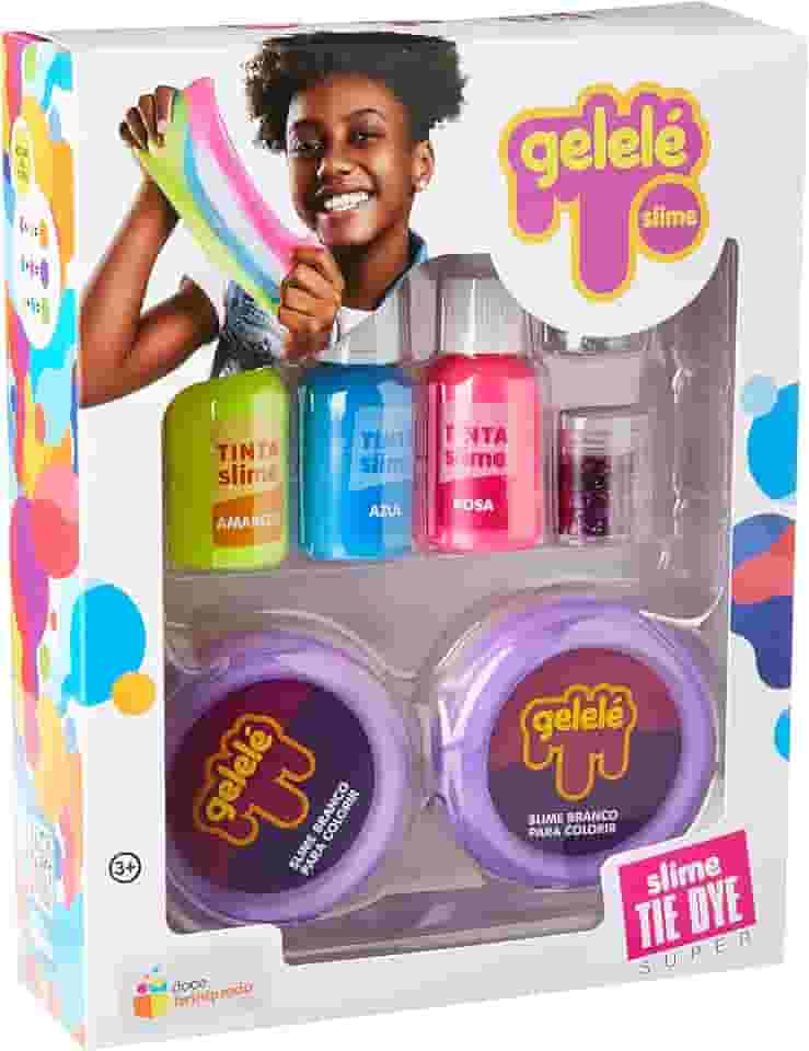 Slime Gelelé, Doce Brinquedo, Tie Dye Super