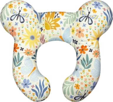Travesseiros de pescoço de bebê – Almofada de viagem infantil atualizada para cabeça e pescoço de criança, travesseiro de pescoço infantil para carro avião carrinho de bebê – Flor A