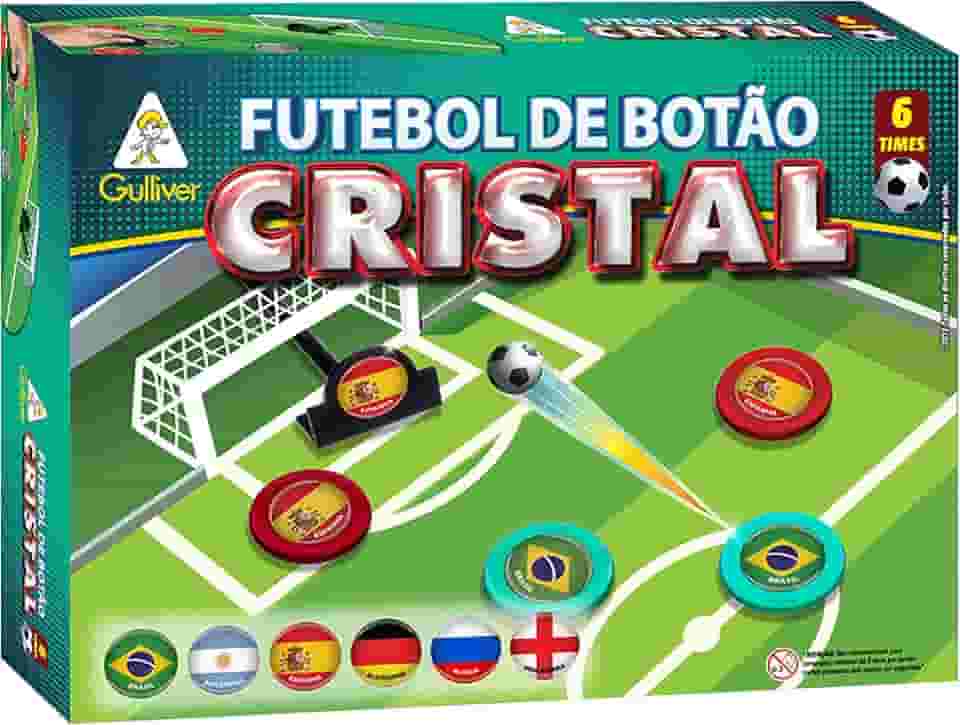 Futebol Botão Cristal com 6 Seleções Sortidos GULLIVER, Multicor