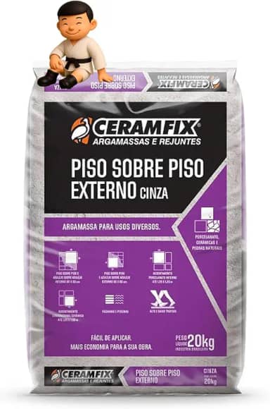 Argamassa Piso sobre Piso Externa Cinza 20Kg