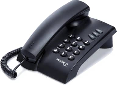 Telefone pleno com chave com fio preto 4080057 Intelbras