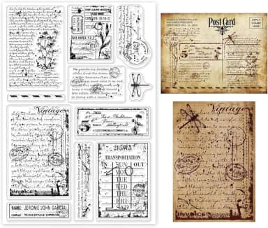 Carimbos claros vintage para decoração de álbuns de recortes, margaridas vintage, libélula, presentes, selos transparentes de silicone para fazer cartões, álbum de fotos, decoração