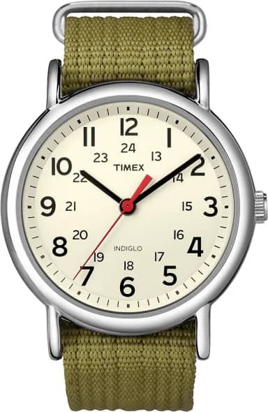 Men's Weekender T2N651 White Nylon Analog Quartz Fashion Watch