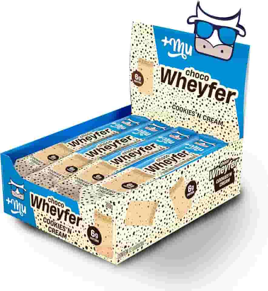 +Mu Chocowheyfer Snack Proteico 6g proteina Sabor Cookies - Display com 12 unidades - 300g