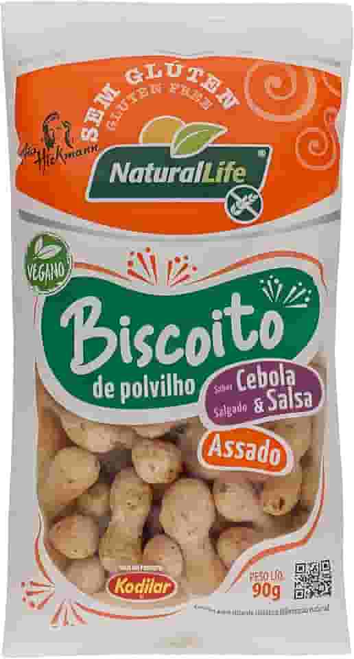 Biscoito de Polvilho Natural Life - Sabor Cebola e Salsa - Sem Glúten - Vegano - 90g