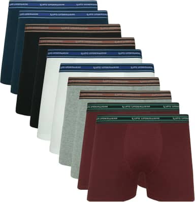Kit 10 Cueca Boxer Lupo Algodão Cotton Respirável Masculina