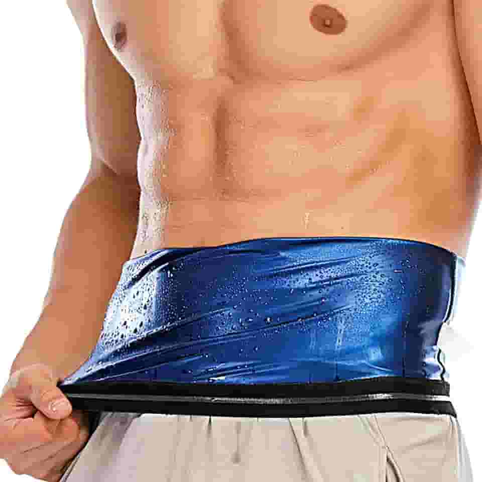 ZukoCert Modelador de cintura e aparador de calor masculino, cinto de suor de sauna para perder gordura da barriga, modelador de treino para perda de peso