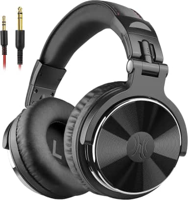 OneOdio Fones de ouvido supra-auriculares com fio monitor de estúdio de alta resolução e mixagem, fones de ouvido estéreo DJ com drivers de neodímio de 50 mm e conector de áudio de